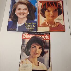 Jacqueline Kennedy Onassis Lot Of 3 Book And Magazines 1994 Time Newsweek